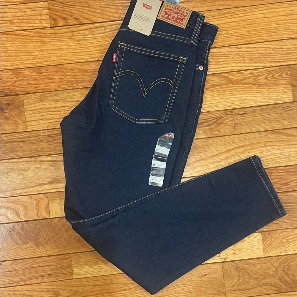 Levi's Women's Dark Indigo Straight Jeans